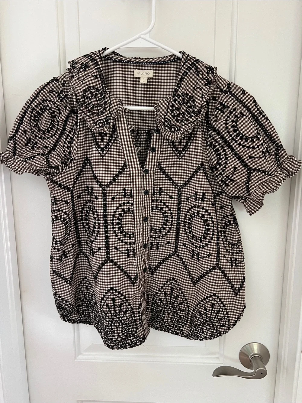 Anthropologie lightweight checked